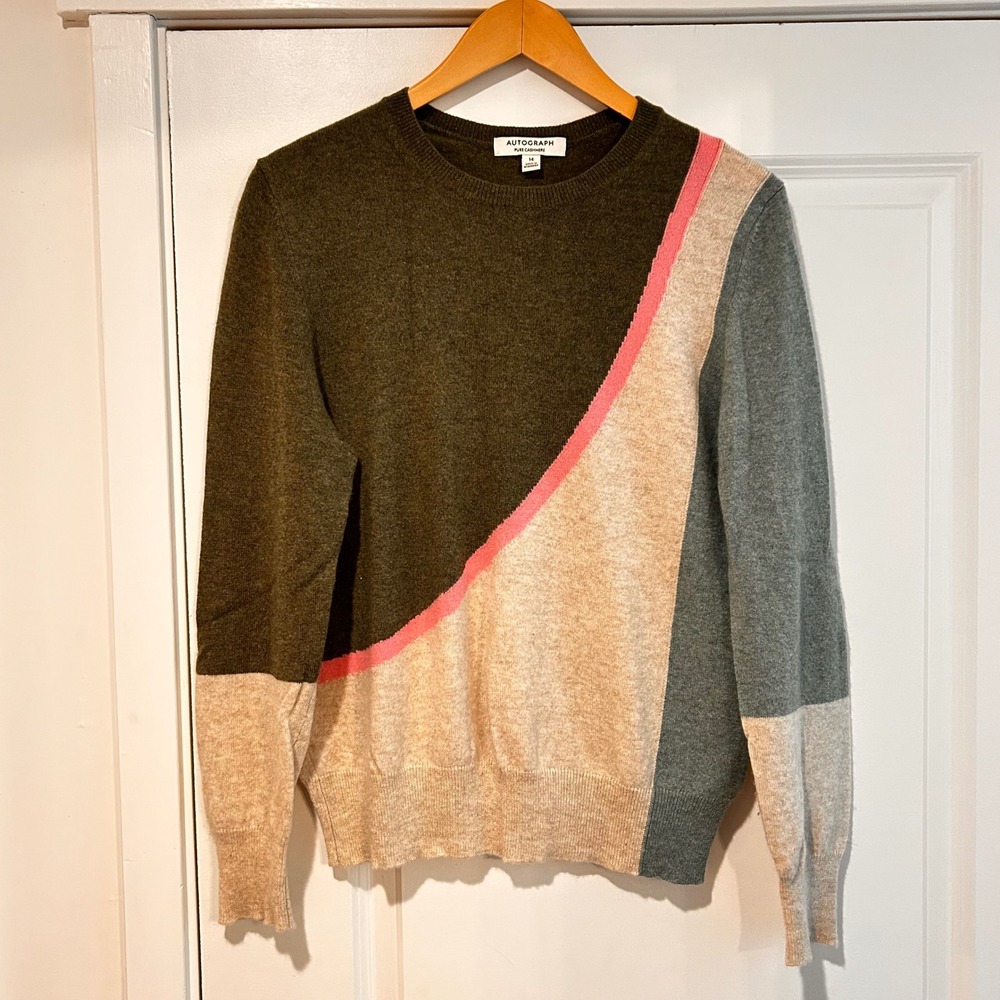 Autograph M&S Pure Cashmere Crewneck Parisian Capsule Sweater Jumper Women's 10